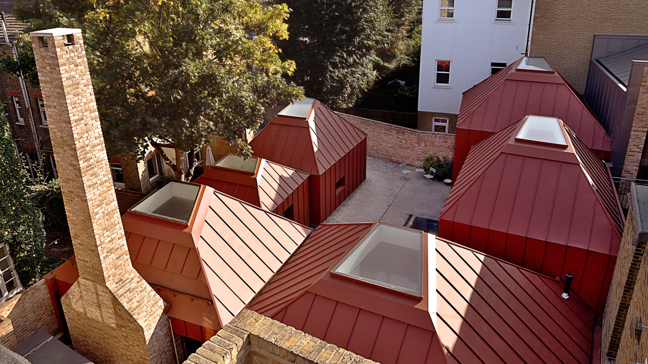 Tin house from above