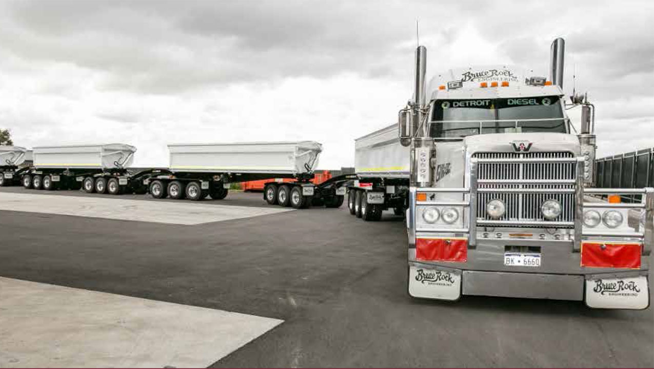 Tipper truck in Hardox® 500 Tuf with a conical side panel design