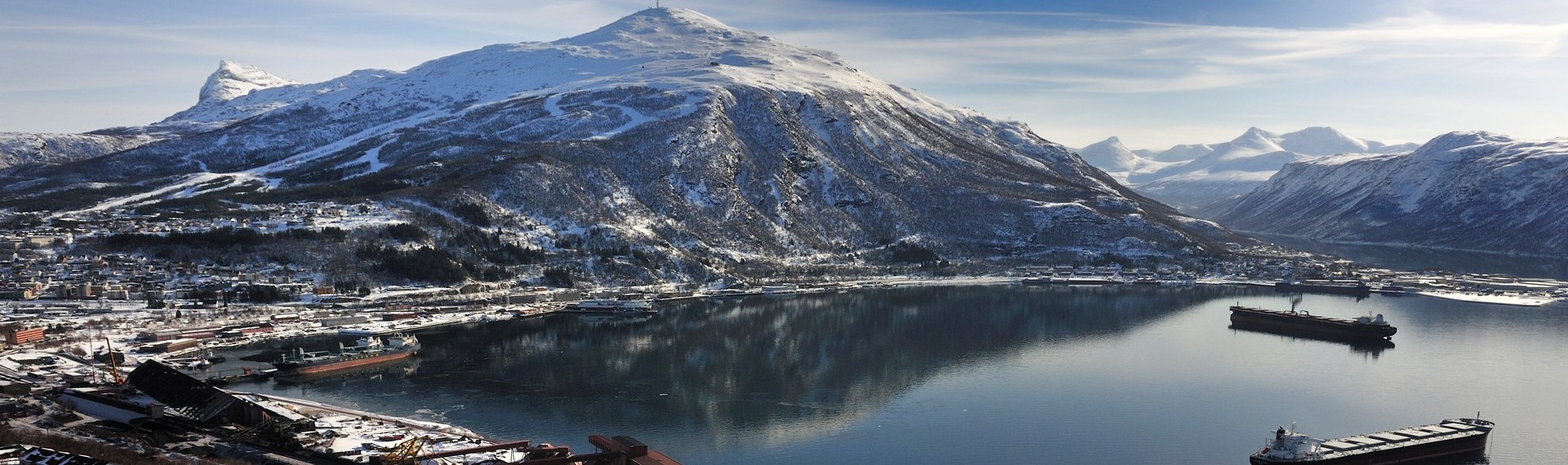 Overview of Narvik Harbour with LKAB’s bulk port